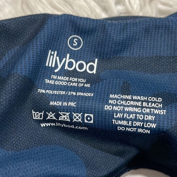 Lilybod x Soulcycle High Rise Blue Leggings With Camo Details - Picture 4 of 11